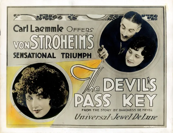 Framed Print : THE DEVIL'S PASSKEY, lobbycard, Mae Busch (left), 1920 Framed Print : THE DEVIL'S PASSKEY, lobbycard, Mae Busch (left), 1920