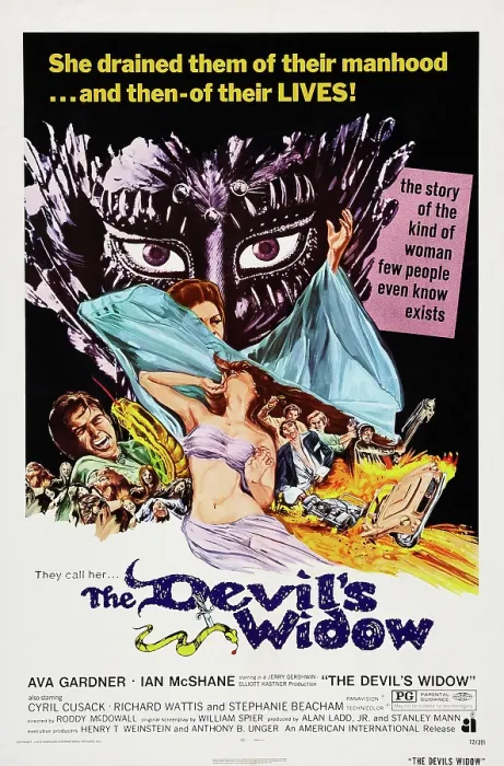 Framed Print : THE DEVIL'S WIDOW, (aka THE BALLAD OF TAM LIN), US poster art, Ian McShane, Ava Gardner, 1970