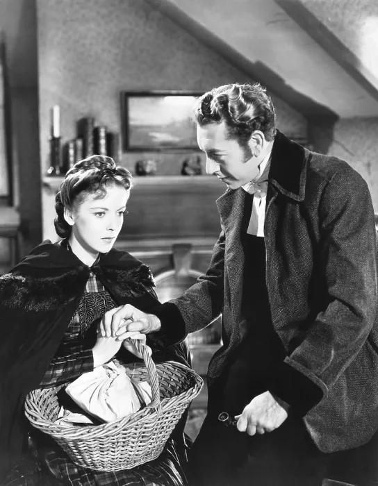 Framed Print : DEVOTION, from left: Ida Lupino, Paul Henreid, 1946