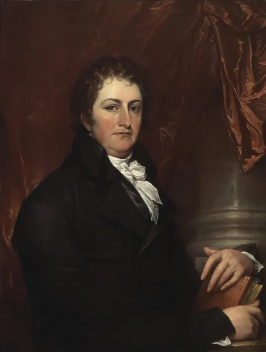 Framed Print : DeWitt Clinton in 1807 portrait by John Trumbull. Clinton was then a former US Senator from New York, and current Mayor of New York City (BSLOC_2019_6_189)