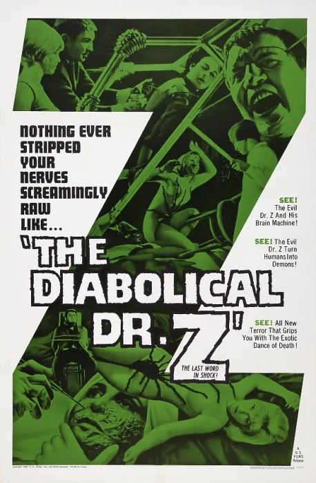 Framed Print : THE DIABOLICAL DR. Z, (aka MISS MUERTE), US poster art, 1966 Framed Print : THE DIABOLICAL DR. Z, (aka MISS MUERTE), US poster art, 1966