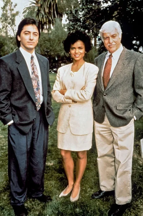 Framed Print : DIAGNOSIS MURDER, from left: Scott Baio, Victoria Rowell, Dick Van Dyke, 1993-2001