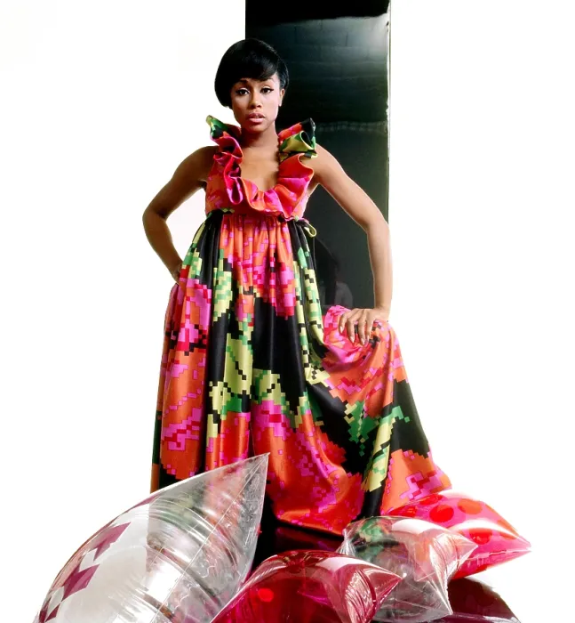 Framed Print : Diahann Carroll wearing a silk jumpsuit from Donald Brooks Summer 1967 collection, 1967
