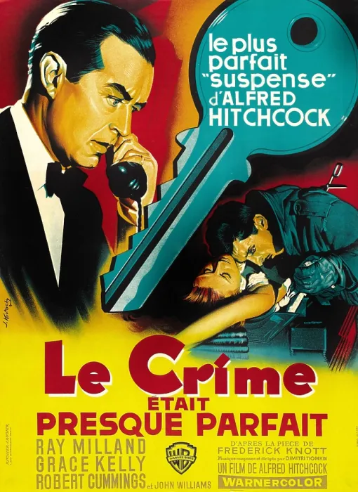 Framed Print : DIAL M FOR MURDER, (aka LE CRIME ETAIT PRESQUE PARFAIT), French poster art, Ray Milland (left), Anthony Dawson (top right), Grace Kelly (bottom), 1954 Framed Print : DIAL M FOR MURDER, (aka LE CRIME ETAIT PRESQUE PARFAIT), French poster art, Ray Milland (left), Anthony Dawson (top right), Grace Kelly (bottom), 1954