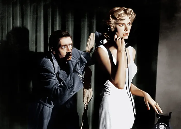 Framed Print : DIAL M FOR MURDER, from left: Anthony Dawson, Grace Kelly, 1954 Framed Print : DIAL M FOR MURDER, from left: Anthony Dawson, Grace Kelly, 1954