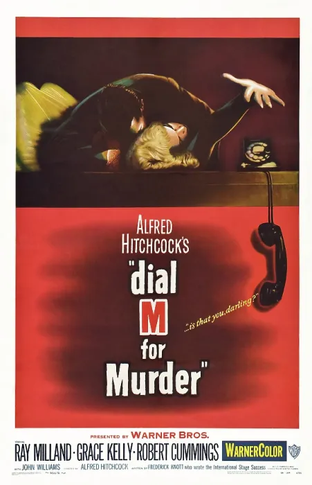 Framed Print : DIAL M FOR MURDER, US poster, top: Anthony Dawson; bottom: Grace Kelly, 1954