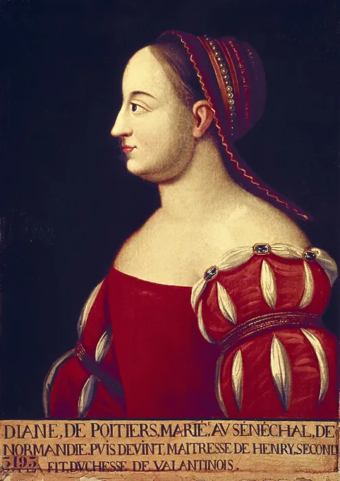 Framed Print : Diane de Poitiers, Duchesse de Valentinois (1499-1566). French lady, favourite of King Henri II. Renaissance art. Painting. FRANCE. Versailles. National Museum of Versailles Framed Print : Diane de Poitiers, Duchesse de Valentinois (1499-1566). French lady, favourite of King Henri II. Renaissance art. Painting. FRANCE. Versailles. National Museum of Versailles
