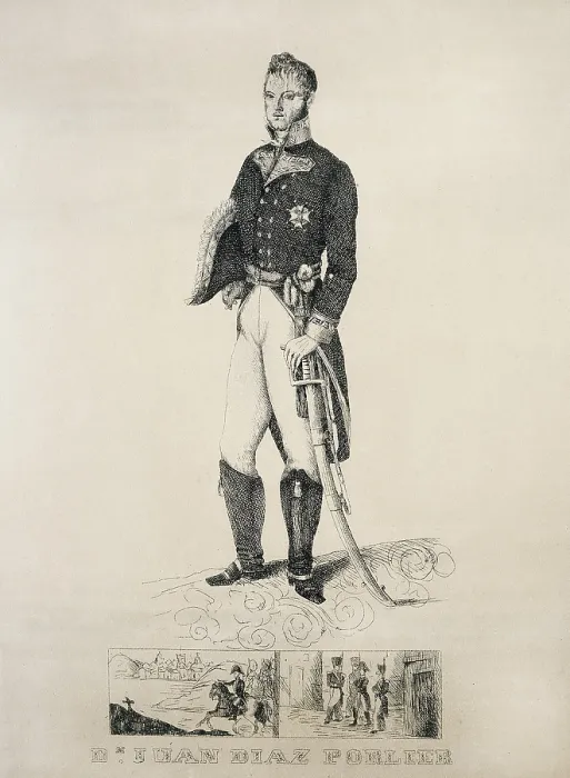 Framed Print : DIAZ PORLIER, Juan (1788-1815). Soanish military man. Litography. SPAIN. Madrid. National Library. AISA / Everett Collection**US SALES ONLY**