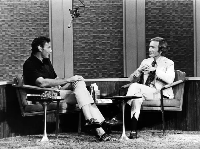 Framed Print : THE DICK CAVETT SHOW, 1969-1973, Clifford Irving, Dick Cavett, 9 / 12 / 72. Courtesy: CSU Archives / Everett Collection