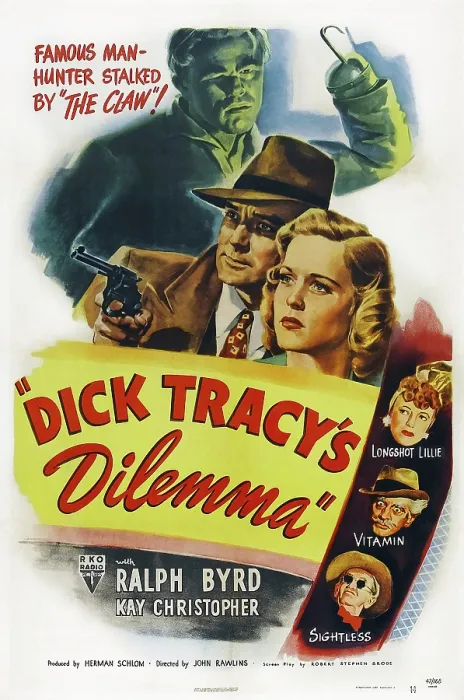 Framed Print : DICK TRACY'S DILEMMA, upper center, from top: Jack Lambert, Ralph Byrd, Kay Christopher; lower right, from top: Bernadene Hayes, Ian Keith