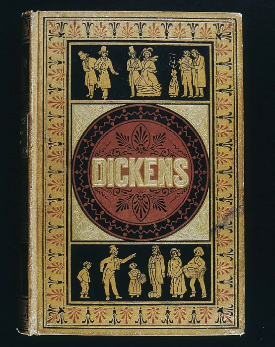 Framed Print : DICKENS, Charles (1812-1870). Front page of a 1883 edition of 'Oliver Twist' or 'The Parish Boy's Progress' by Charles Dickens