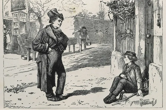 Framed Print : DICKENS, Charles (1812-1870). Illustration of an edition from the novel 'Oliver Twist' or 'The Parish Boy's Progress' by Charles Dickens. Engraving Framed Print : DICKENS, Charles (1812-1870). Illustration of an edition from the novel 'Oliver Twist' or 'The Parish Boy's Progress' by Charles Dickens. Engraving