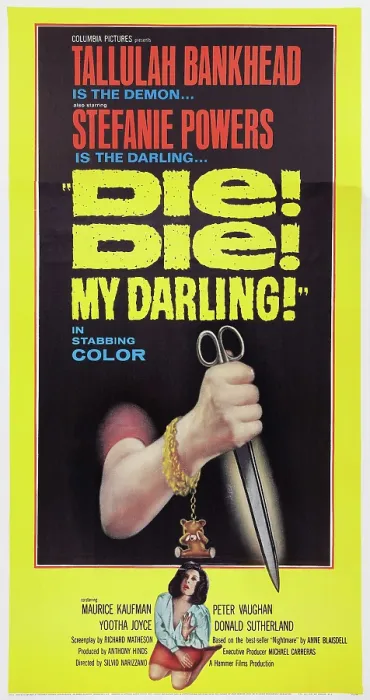 Framed Print : DIE! DIE! MY DARLING!, (aka FANATIC), Stefanie Powers on poster art, 1965 Framed Print : DIE! DIE! MY DARLING!, (aka FANATIC), Stefanie Powers on poster art, 1965