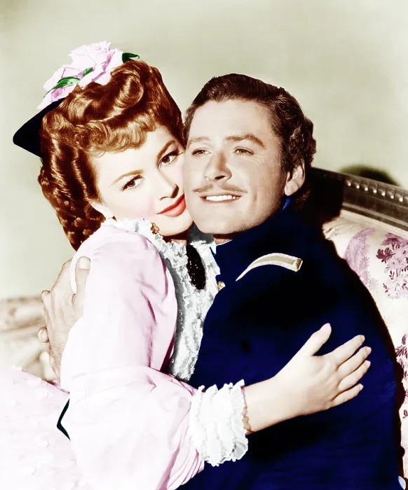Framed Print : THEY DIED WITH THEIR BOOTS ON, from left: Olivia de Havilland, Errol Flynn, 1941