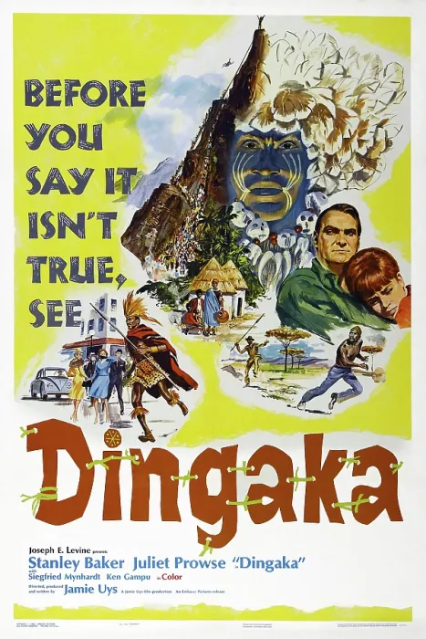 Framed Print : DINGAKA, US poster, right from left: Stanley Baker, Juliet Prowse, 1964