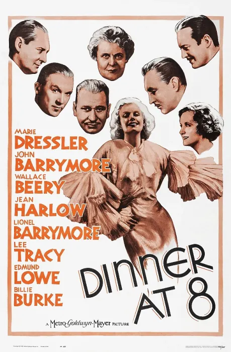 Framed Print : DINNER AT EIGHT, (aka DINNER AT 8), US poster art, from left: John Barrymore, Lee Tracy, Wallace Beery, Marie Dressler, Jean Harlow, Lionel Barrymore, Billie Burke, Edmund Lowe Framed Print : DINNER AT EIGHT, (aka DINNER AT 8), US poster art, from left: John Barrymore, Lee Tracy, Wallace Beery, Marie Dressler, Jean Harlow, Lionel Barrymore, Billie Burke, Edmund Lowe
