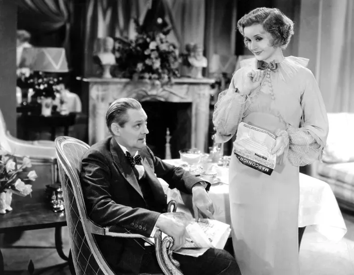 Framed Print : DINNER AT EIGHT, from left, Lionel Barrymore, Billie Burke, 1933