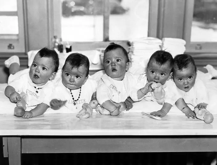 Framed Print : Dionne Quintuplets, Yvonne, Annette, Cecile, Emelie & Marie, born 5 / 28 / 34. Courtesy: CSU Archives / Everett Collection Framed Print : Dionne Quintuplets, Yvonne, Annette, Cecile, Emelie & Marie, born 5 / 28 / 34. Courtesy: CSU Archives / Everett Collection