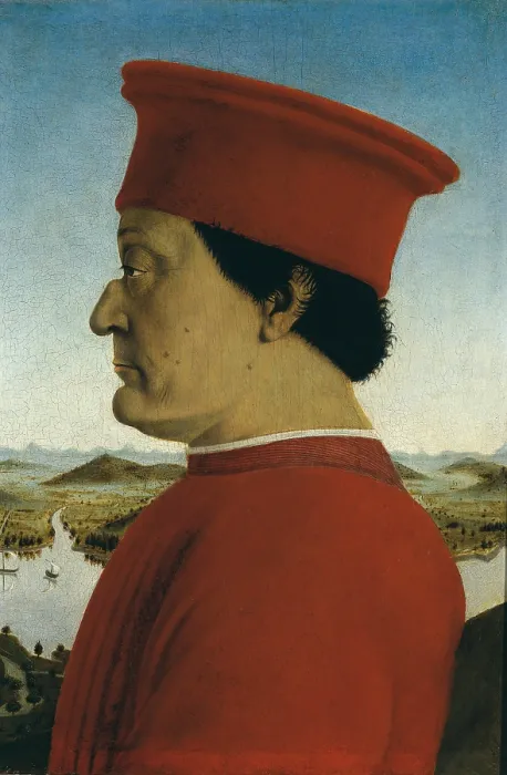 Framed Print : Diptych with the Duke and Duchess of Urbino and Triumphs (Portrait of Battista Sforza and Federico da Montefeltro) Framed Print : Diptych with the Duke and Duchess of Urbino and Triumphs (Portrait of Battista Sforza and Federico da Montefeltro)