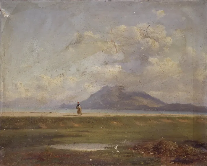 Framed Print : Directly around Cernobbio, by Constantine Prinetti, 1853, 19th century, oil on canvas. - Italy, Lombardy, Milan, Brera Academy of Fine Arts. Whole artwork view Framed Print : Directly around Cernobbio, by Constantine Prinetti, 1853, 19th century, oil on canvas. - Italy, Lombardy, Milan, Brera Academy of Fine Arts. Whole artwork view