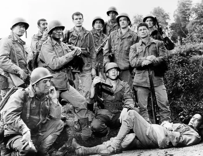 Framed Print : THE DIRTY DOZEN, Clint Walker, Telly Savalas, Jim Brown, Trini Lopez, Donald Sutherland, Charles Bronson, John Cassavetes, 1967
