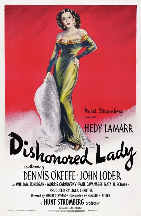 Framed Print : DISHONORED LADY, US poster art, Hedy Lamarr, 1947 Framed Print : DISHONORED LADY, US poster art, Hedy Lamarr, 1947