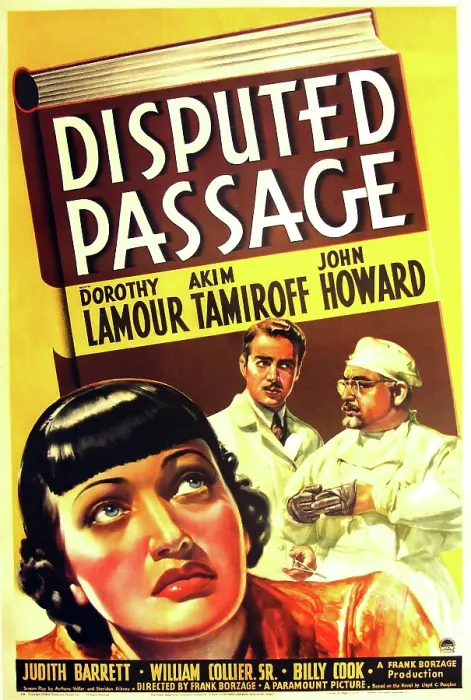 Framed Print : DISPUTED PASSAGE, US poster art, from left: Dorothy Lamour, John Howard, Akim Tamiroff, 1939