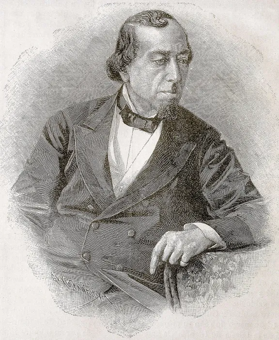 Framed Print : DISRAELI, Benjamin, Count of Beaconsfield (1804-1881). Etching. AISA / Everett Collection**US SALES ONLY**