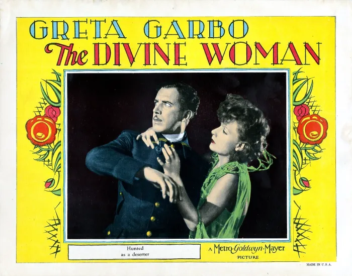 Framed Print : THE DIVINE WOMAN, lobbycard, from left: Lars Hanson, Greta Garbo, 1928