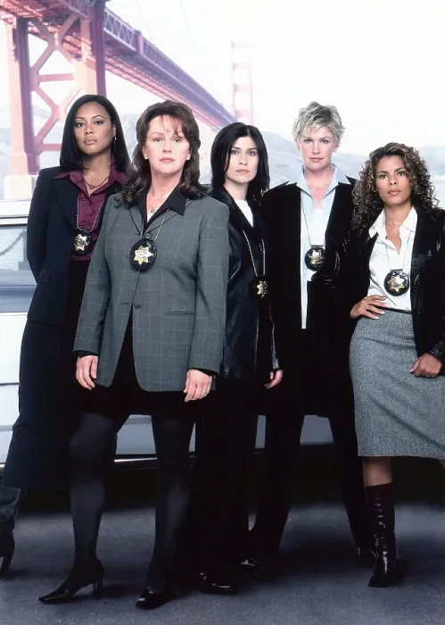 Framed Print : THE DIVISION, from left: Lela Rochon, Bonnie Bedelia, Nancy McKeon, Tracey Needham, Lisa Vidal, 2001-2004