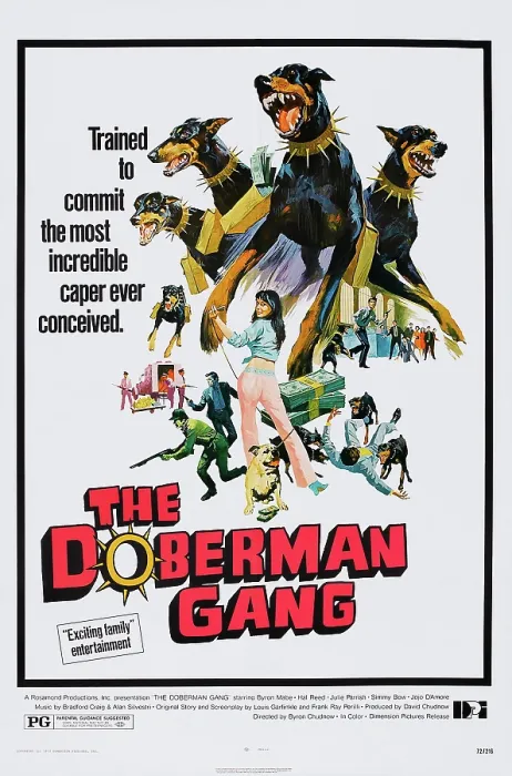 Framed Print : THE DOBERMAN GANG, US poster art, 1972 Framed Print : THE DOBERMAN GANG, US poster art, 1972