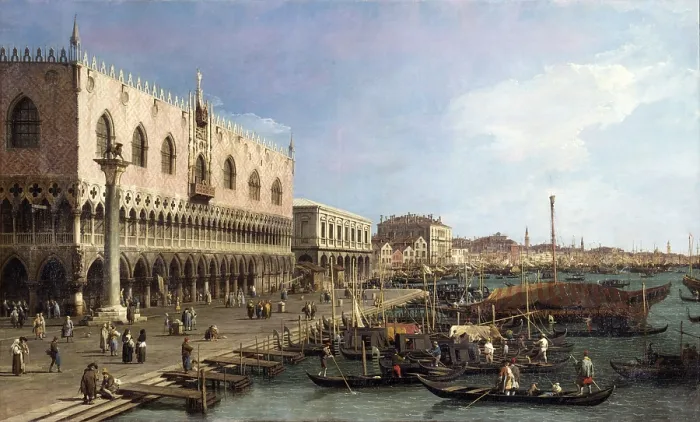 Framed Print : The Dock towards the Riva degli Schiavoni with the Column of San Marco, 1735, 18th Century, oil on canvas - Italy, Lombardy, Milan, Castello Sforzesco Framed Print : The Dock towards the Riva degli Schiavoni with the Column of San Marco, 1735, 18th Century, oil on canvas - Italy, Lombardy, Milan, Castello Sforzesco