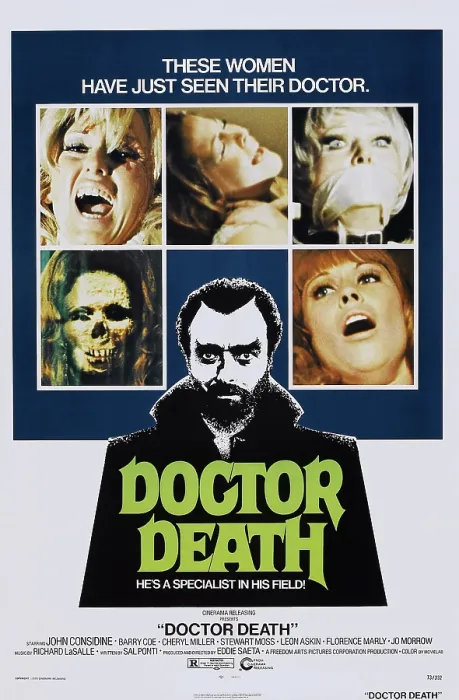 Framed Print : DOCTOR DEATH, U.S. poster art, John Considine (center), 1973