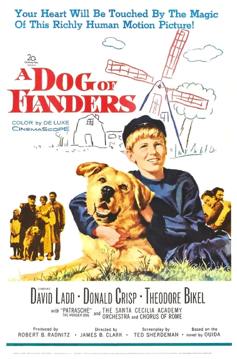 Framed Print : A DOG OF FLANDERS, US poster, David Ladd, 1959. TM & Copyright 20th Century Fox Film Corp. / courtesy Everett Collection