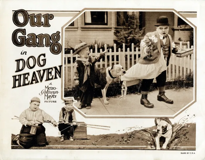 Framed Print : DOG HEAVEN, lobbycard, Joe Cobb (bottom left, and top right), Petey the Dog, Bobby Wheezer Hutchins (top left and bottom right), 1927 Framed Print : DOG HEAVEN, lobbycard, Joe Cobb (bottom left, and top right), Petey the Dog, Bobby Wheezer Hutchins (top left and bottom right), 1927