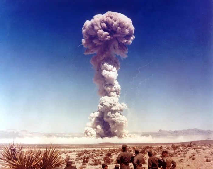 Framed Print : The DOG shot. Military personnel observing a 21 kiloton atomic test. 6, 500 soldiers participated in exercises coordinated with the nuclear tests of the Buster-Jangle series. Nov Framed Print : The DOG shot. Military personnel observing a 21 kiloton atomic test. 6, 500 soldiers participated in exercises coordinated with the nuclear tests of the Buster-Jangle series. Nov