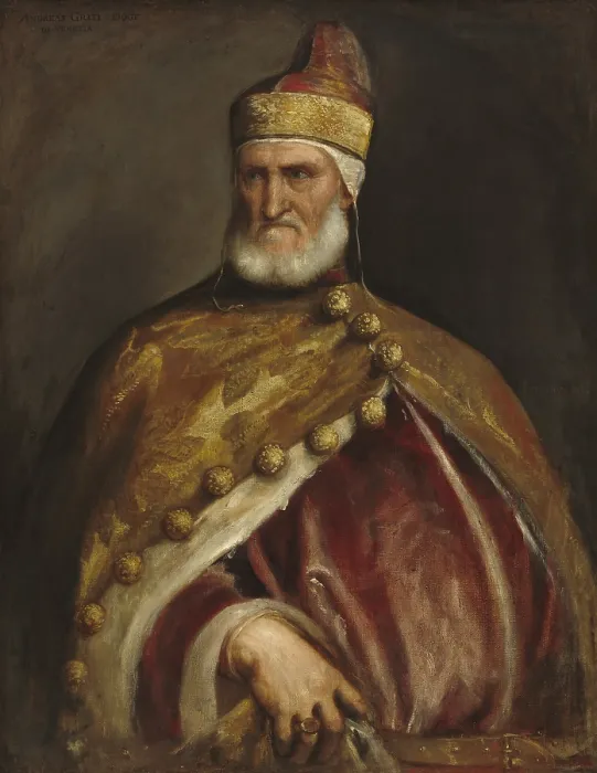 Framed Print : Doge Andrea Gritti, by Titian, Italian Renaissance painting, oil on canvas
