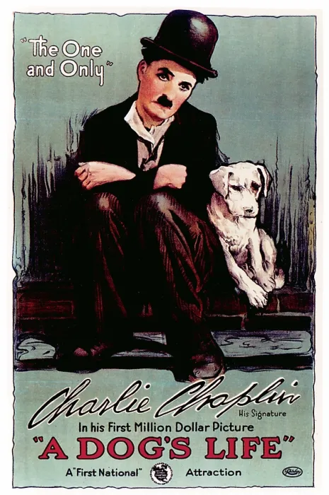 Framed Print : A DOG'S LIFE, Charlie Chaplin, 1918