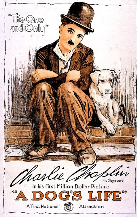 Framed Print : A DOG'S LIFE, Charlie Chaplin (aka Charles Chaplin'), with the title dog on 1-sheet poster, 1918 Framed Print : A DOG'S LIFE, Charlie Chaplin (aka Charles Chaplin'), with the title dog on 1-sheet poster, 1918