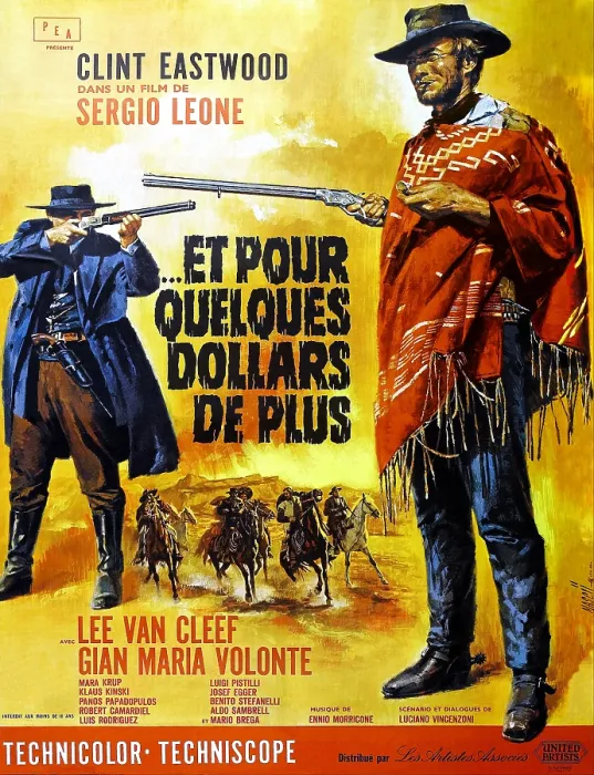 Framed Print : FOR A FEW DOLLARS MORE (aka ET POUR QUELAUES DOLLARS DE PLUS), right: Clint Eastwood on French poster art, 1965 Framed Print : FOR A FEW DOLLARS MORE (aka ET POUR QUELAUES DOLLARS DE PLUS), right: Clint Eastwood on French poster art, 1965