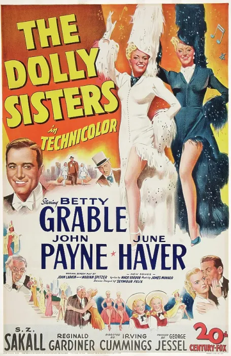 Framed Print : THE DOLLY SISTERS, US poster art, John Payne, Betty Grable, June Haver, 1945. TM and Copyright 20th Century Fox Film Corp. All rights reserved