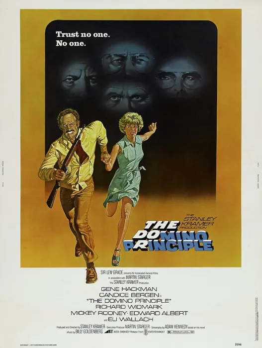 Framed Print : THE DOMINO PRINCIPLE, US poster, from left: Gene Hackman, Candice Bergen, 1977 Framed Print : THE DOMINO PRINCIPLE, US poster, from left: Gene Hackman, Candice Bergen, 1977