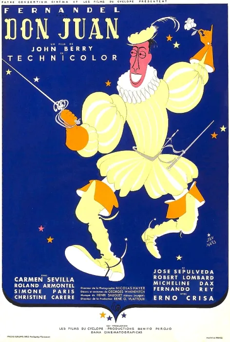 Framed Print : DON JUAN, French poster, Fernandel, 1956 Framed Print : DON JUAN, French poster, Fernandel, 1956