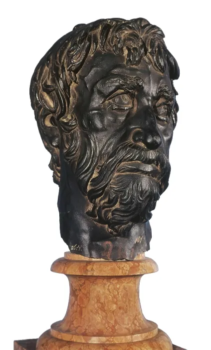 Framed Print : DONATELLO, Donato de Betto Bardi, called (1386-1466). Marine deity. 1st half 15th c. Renaissance art. Quattrocento. Florentine school. Sculpture on bronze. ITALY. Florence