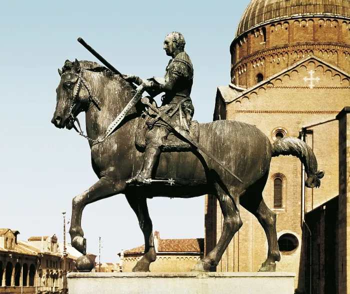 Framed Print : DONATELLO, Donato de Betto Bardi, called (1386-1466). Equestrian Statue of Gattamelata. 1447-1450. ITALY. Padua. St. Peter's Square. Renaissance art. Quattrocento Framed Print : DONATELLO, Donato de Betto Bardi, called (1386-1466). Equestrian Statue of Gattamelata. 1447-1450. ITALY. Padua. St. Peter's Square. Renaissance art. Quattrocento