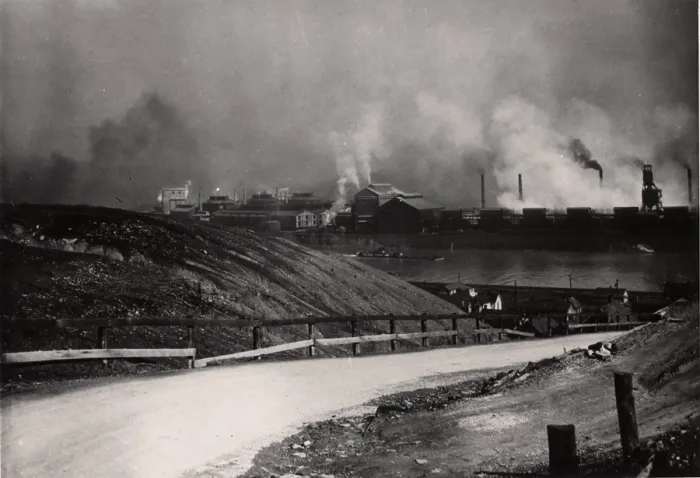 Framed Print : Donora, Pennsylvania, during the infamous smog episode of October 26-31, 1948