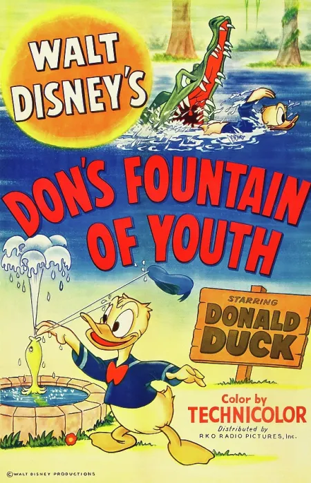 Framed Print : DON'S FOUNTAIN OF YOUTH, top right and bottom: Donald Duck, 1953