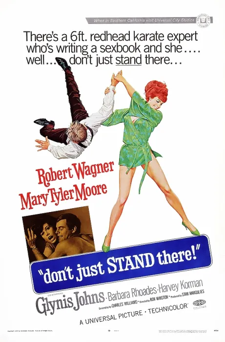 Framed Print : DON'T JUST STAND THERE!, US poster, bottom from left: Mary Tyler Moore, Robert Wagner, 1968
