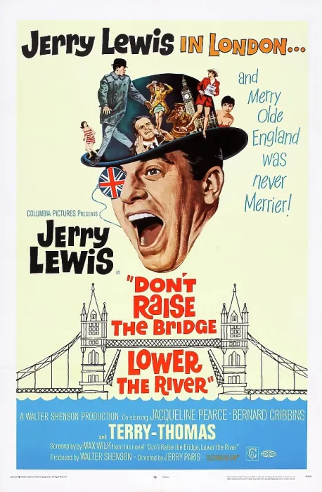 Framed Print : DON'T RAISE THE BRIDGE, LOWER THE RIVER, US poster, Jerry Lewis (head), 1968
