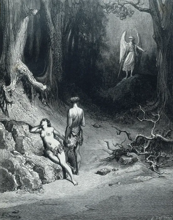 Framed Print : Dore, Paul Gustave (1832-1883). Paradise Lost. 1886-. Illustration for John Milton's work. Etching. - Iberfoto / Everett Collection (324245)**US SALES ONLY**